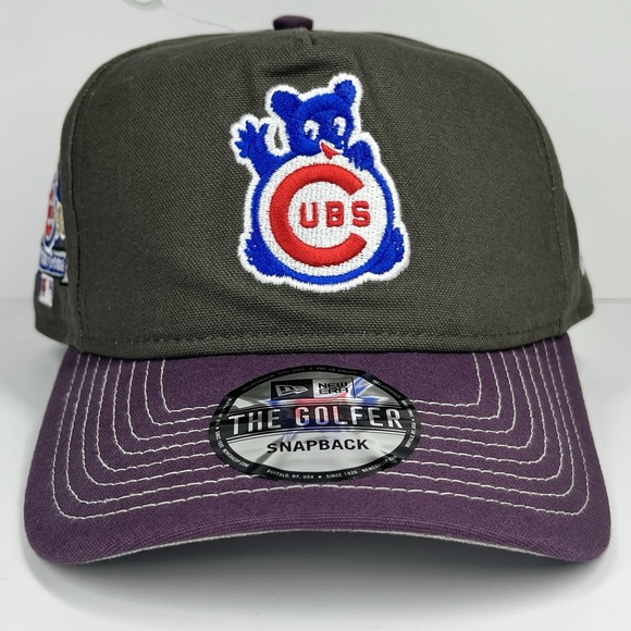 Chicago Cubs New Era The Golfer Snapback Cap Hat Black Purple MLB - Picture 3 of 16